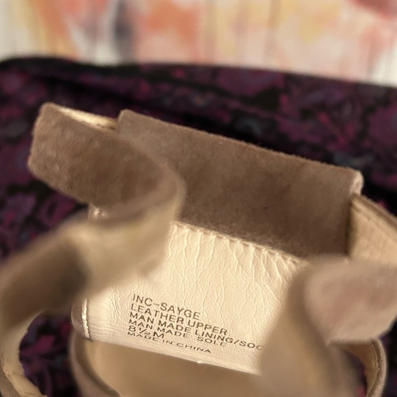 Tan suede fringed sandal, 3.5” heels. EUC. Prices to sell! - Picture 4 of 6